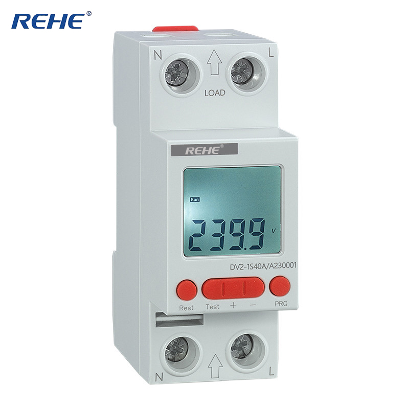 DV2-1S40A Single Phase Digital LCD Under Voltage Over Voltage Auto Reset Protecter Device