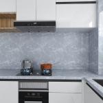 80CM Width Marble Sticker Anti Oil Waterproof Kitchen Wallpaper Modern Design