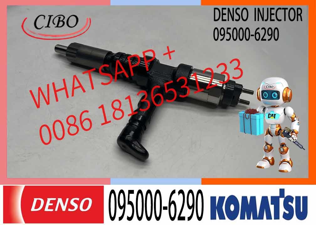 China New Manufacture Diesel Fuel Common Rail Injector 095000-6290 For KOMATSU SAA6D170E-5A 6245-11-3100