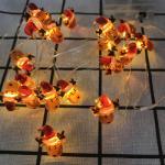 Christmas Themed Dewdrop String Light Decor 6.5FT 20LED Gift Boxes Santa Claus