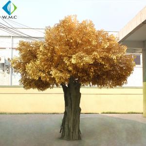Wholesale Garden Decoration Artificial Banyan Tree , Yellow Leaves Fake Ficus Tree from china suppliers