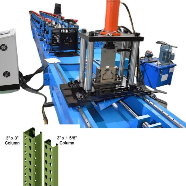 80*60 90*70 100*70 Upright Colum Post Roll Forming Machine Servo Following
