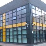 Anodized Aluminium Tempered Residential Glass Walls PVDF Surface