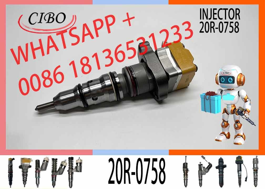 Diesel fuel injector Engine Parts Common Rail Inyector 1747526 174-7526 20R-0758 For 3412E Engine Truck