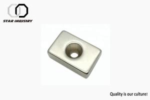 Wholesale Permanent N52 NdFeB Magnet 30 X 10 X 5mm With Countersink Screw Hole from china suppliers