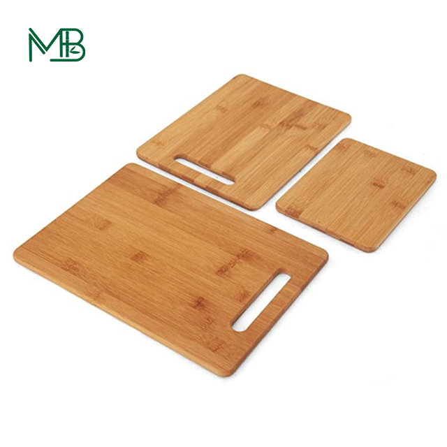 Hot Seller Natural 3-piece Bamboo Cutting Board Set Perfect for Kitchen and Chopping