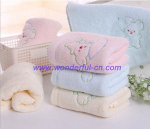 Wholesale Custom blue and pink and yellow embroidered hand towels from china suppliers