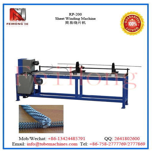 fin winding machine for heaters