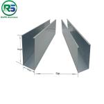 Environmental Friendly Linear Suspended Metal Ceiling 0.9mm White Aluminum