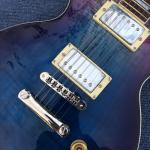 Blueberry Electric guitar , Flame maple top, TonePros bridge, Fred edge Cream