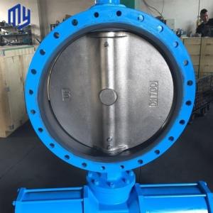 Wholesale Water Treatment DN400 16inch Class 150 Offset Double Eccentric Flange Butterfly Valve from china suppliers