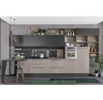 Wood grain MFC kitchen cabinet,Modern kitchen furniture,Kitchen design,L-shape