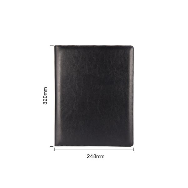 Business Conference Document Notebook Folio Embossed A4 PU Material