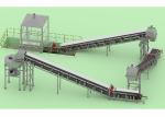 Transport Shredded Garbage Belt Conveyor Equipment 500mm Width