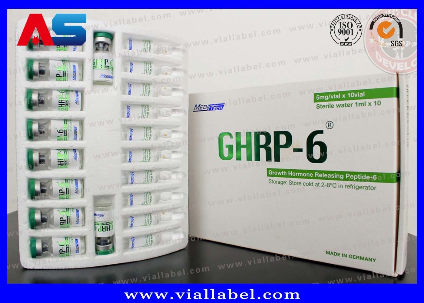 Paper Medicine Packaging Box Silver Foil Metallic For Hcg Injections Growth Hormone