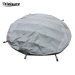 New Type roll-up round spa cover save space grey spa rolling cover Oxford Cloth