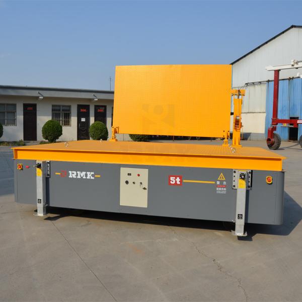 Heavy Duty Steerable Electric Flat Car , 5T Material Handling Trolley Stepless
