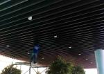 Roller Coated Wood Color Aluminum Baffle Ceiling For Shopping Mall 12 Years