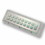 IP65 / IK07 Waterproof USB Stainless Steel 17 Keys Backlit Keypad Industrial