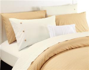 Wholesale Polyester Cotton Bedsheets Set 4pcs Sateen Stripe Sheets Solid Color Twin Full Queen King Size from china suppliers