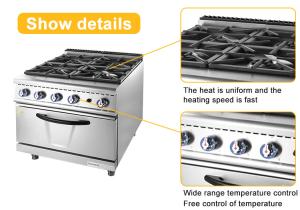 Wholesale Stainless Steel NG/LPG Cooking Equipment GL-RS-4H Gas Range with R13/4 Connection from china suppliers