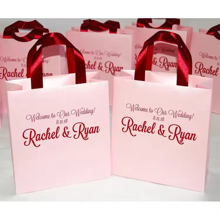 White Paper Shopping Bags With Logo