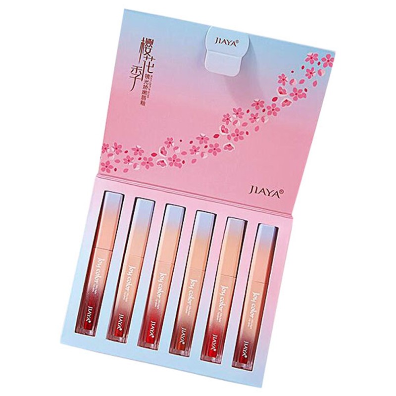 Eco Friendly Custom Printed Lipstick Lip Gloss Set Cosmetic Box Makeup Gift Box With Glossy Lamination