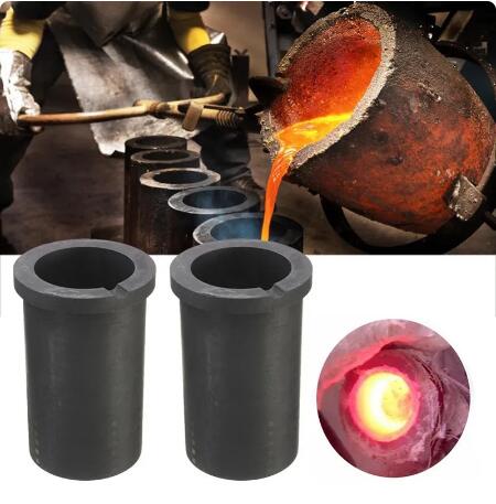 Durable 6kg 12kg Carbon Graphite Crucibles for Gold Steel Melting High Heat Resistance