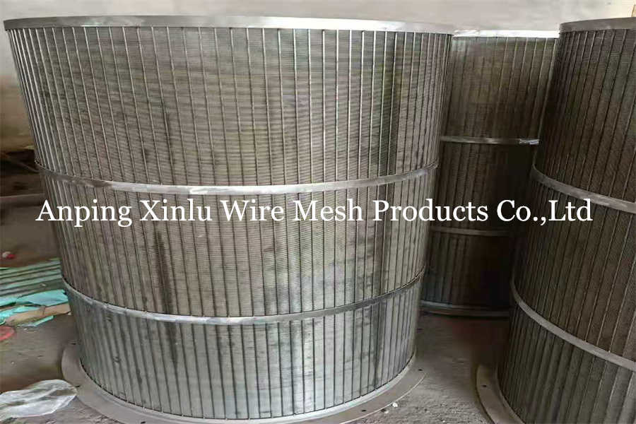 SS Wedge Wire Rotary Drum Screen Johnson Cylinder Basket Diameter 500 X Long 600mm