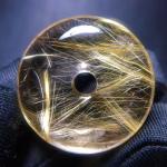 Fengshui Protection Natural Titanium Crystal Peace Buckle Pendant, Hair Crystal