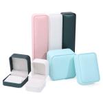 Multi-Color Convex-Roof PU Leather Jewelry Storage Box Package for Ring Pendant