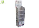 Floor POS Cardboard Display Fixtures 4 Panels White Colour For Dessert