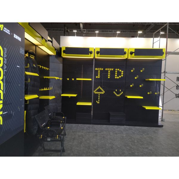 Multipurpose Floor Metal Pegboard Shelf Storage Hardware Tool Display Rack