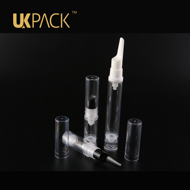 Silk-Screen printing empty plastic cosmetic eye airless bottle