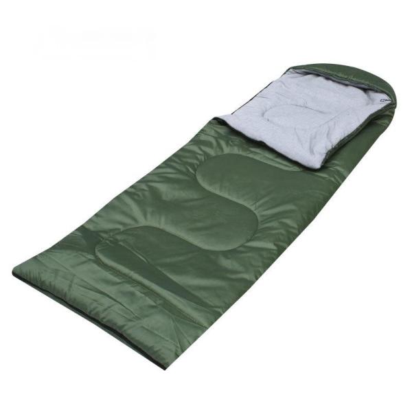 Outdoor Camping Hiking Envelope Sleeping Bag Army Green Waterproof Lightweight