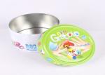 Small Round Logo Embossed Tin Boxes For Children Cards Games Toy Packaging