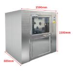 Oversized Floor To Ceiling Air Shower Cargo SS Air Shower Double Sliding Doors