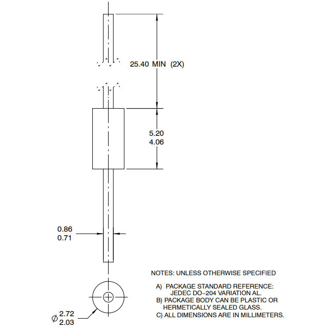 Through Hole TVS Diode SMD 5% ZENER Diode 1N4740A 10.0V 1W
