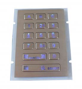 China 15 Keys 0.45Mm Short Stroke Door Entry Keypad High Performance on sale