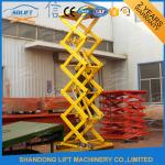 Hydraulic Cargo Warehouse Elevator Lift , Upright Auto Scissor Lift Platform