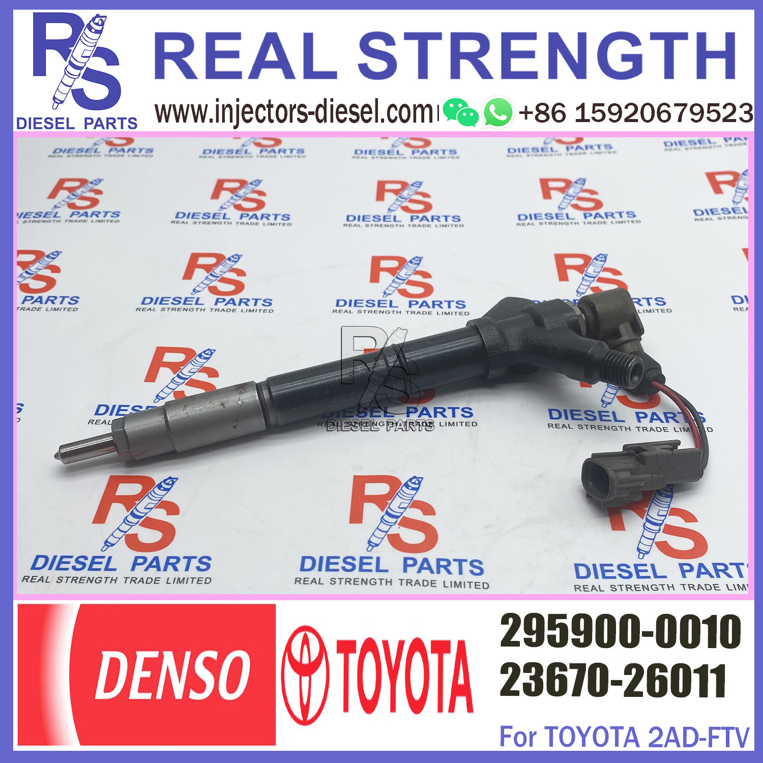 295900-0010 23670-26011 Common Rail Genuine Injector Fits 2AD-FHV Engine Lexus IS220