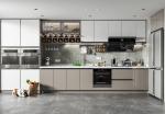 Mdf Waterproof Furniture Custom Home Wood Modern Kitchen Cabinets Design