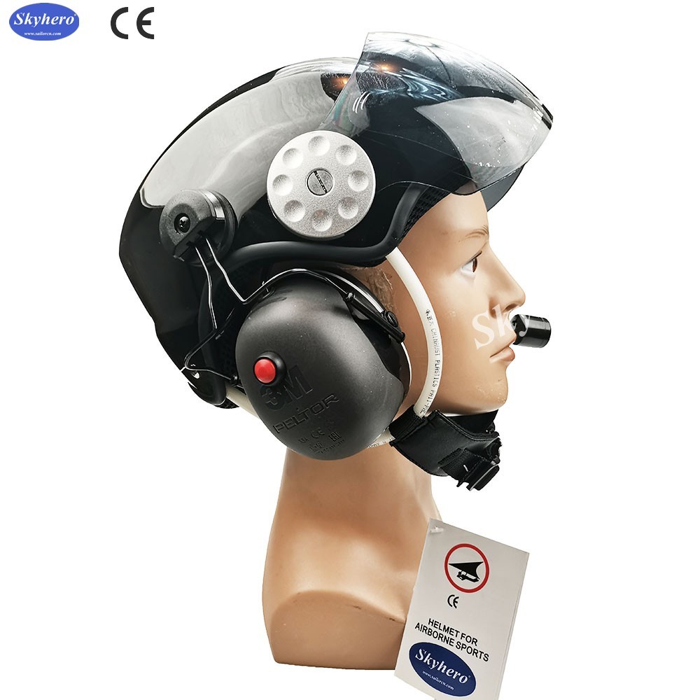 En 966 Standard Powered Paragliding Helmet Noise Cancel Paramotor Helmet Color Red Black White Blue Paramotor
