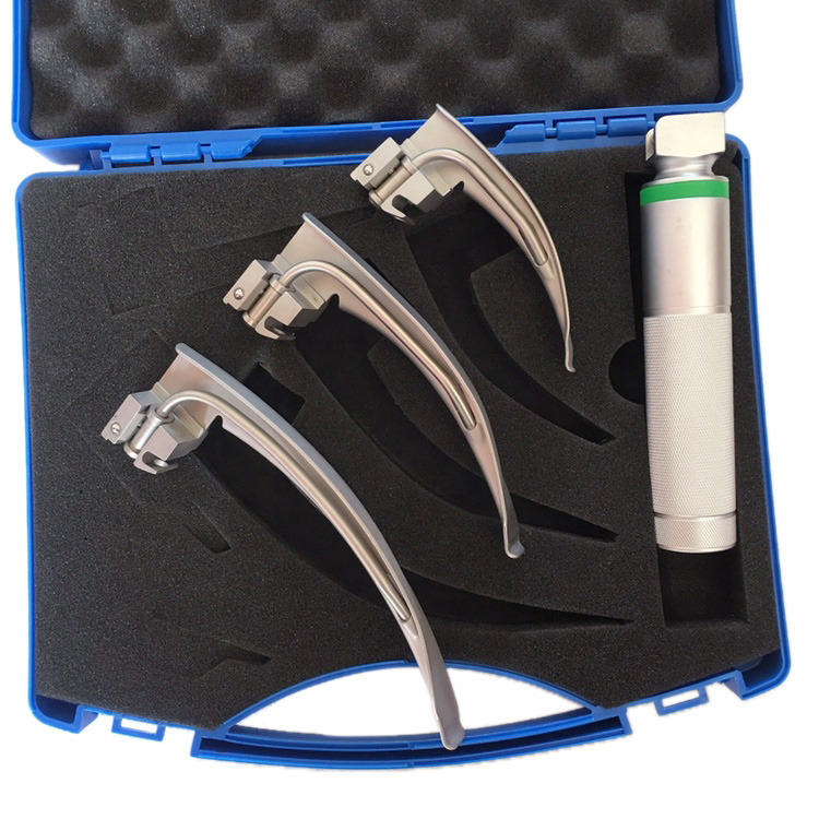 Medical Hospital Surgical Equipment Optical Fiber Laryngoscope Set Fiber Optic Anesthesia Laryngoscope For Adult