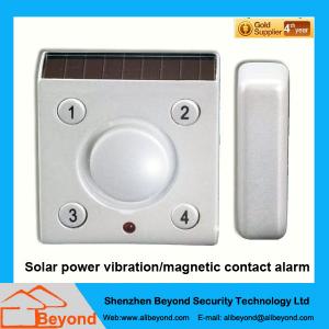 Wholesale Solar power vibration magnetic contact alarm with rechargeable Li-Ion backup batter from china suppliers