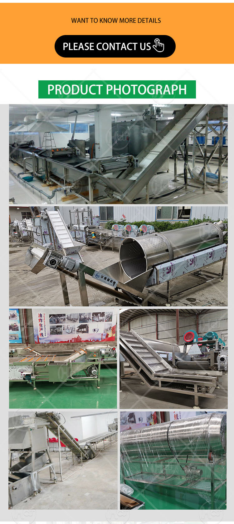 150-2000KG/H Continuous Conveyor French Fries Processing Line Small Potato Chips Making Machine