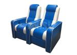 Theater Faux Leather Modern Recliner Chair Blue And White Color Manual Featured
