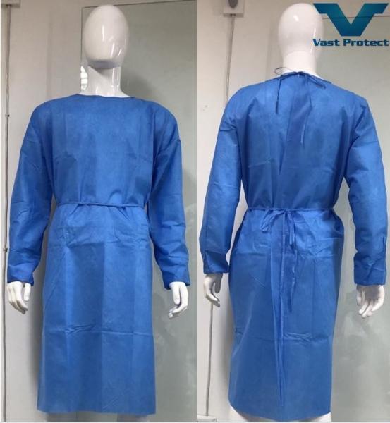 VASTPROTECT-501 SMS Non Woven Surgical Gown Antistatic Antibacterial Blue