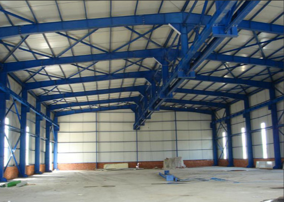 Quick Build Prefab Aircraft Hangars , Sandwich Panel Proof Cow Steel Farm Buildings