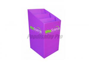 Wholesale Purple Cardboard Display Bins 3 Sections Glossy Lamination With Pp Film from china suppliers